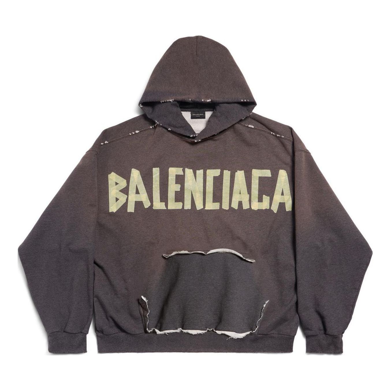 Суитчър Balenciaga Balenciaga Tape Type Ripped Pocket Hoodie Large Fit Сиво | 744441TQVA98519, 0