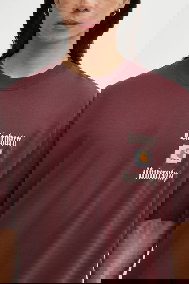 Тениска Carhartt WIP S/S Schooling Heart T-Shirt Бургунди | I035455.33KXX, 3