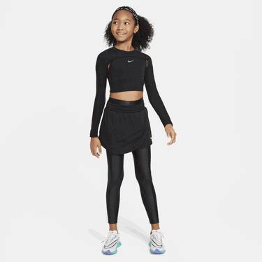 Съкратен топ Nike Dri-FIT Long Sleeve Crop Top Черно | FN9032-010, 4