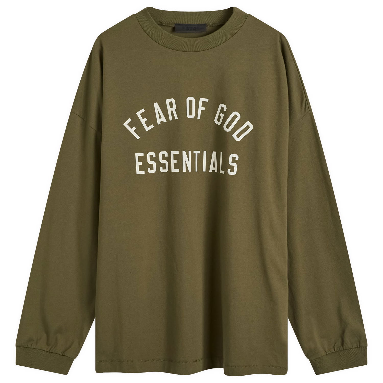 Тениска Fear of God Essentials Long Sleeve T-Shirt Зелено | 125BT244205F, 0