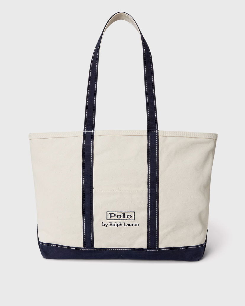 Голяма пазарска чанта Polo by Ralph Lauren Polo Ralph Lauren Canvas Tote Bag Тъмно синьо | 405974612001