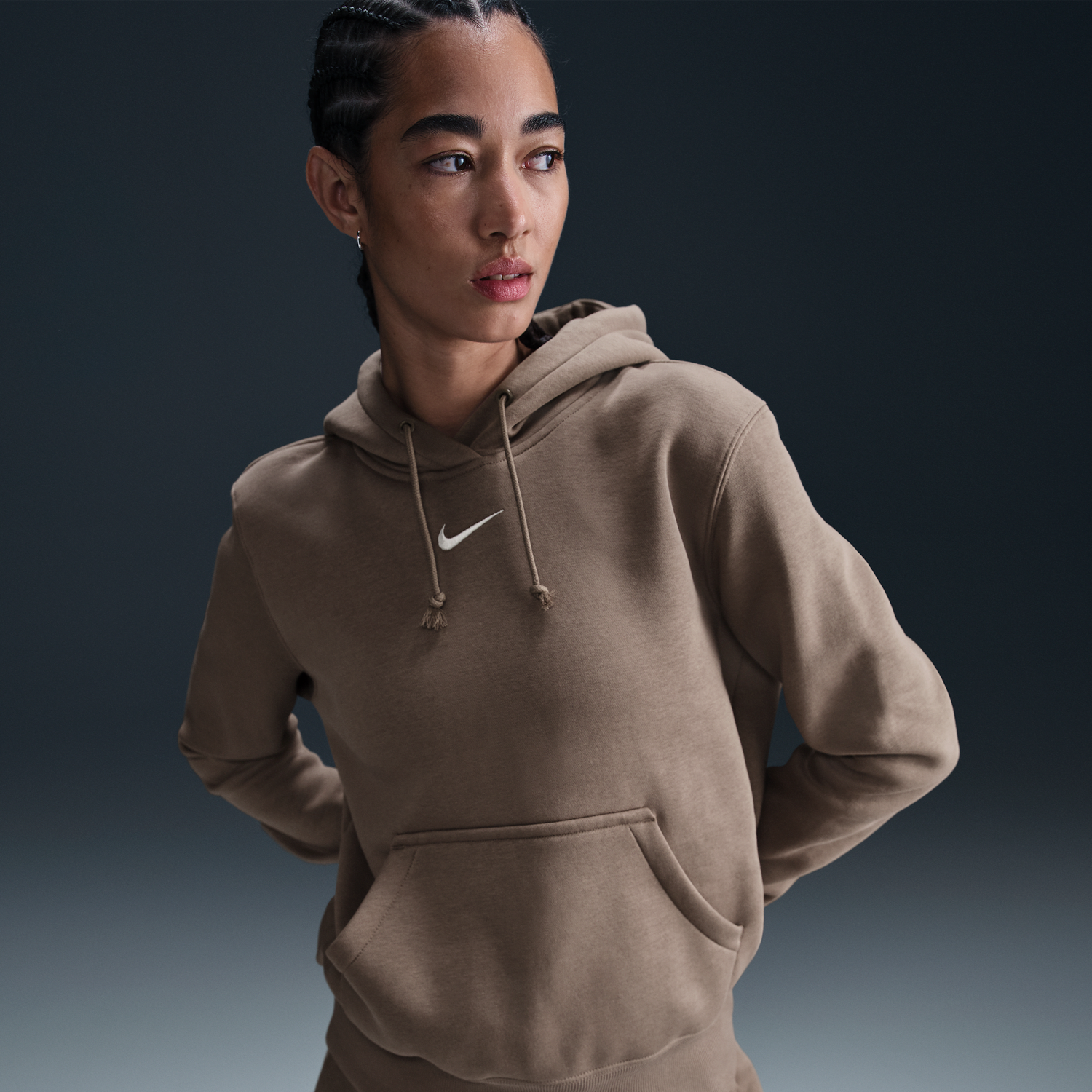 Суитчър Nike Nike Sportswear Phoenix Fleece Hoodie Кафяво | HF6839-233, 1