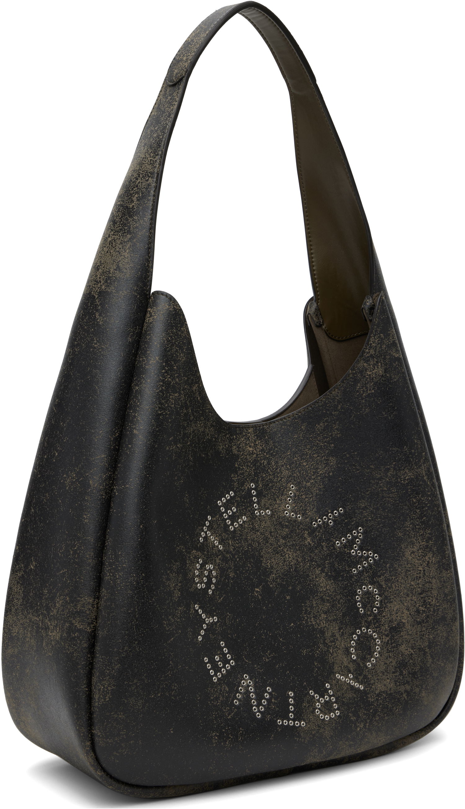 Голяма пазарска чанта Stella McCartney Stella McCartney Logo Slouchy Aged Large Tote Черно | 7B0102WP0591, 1