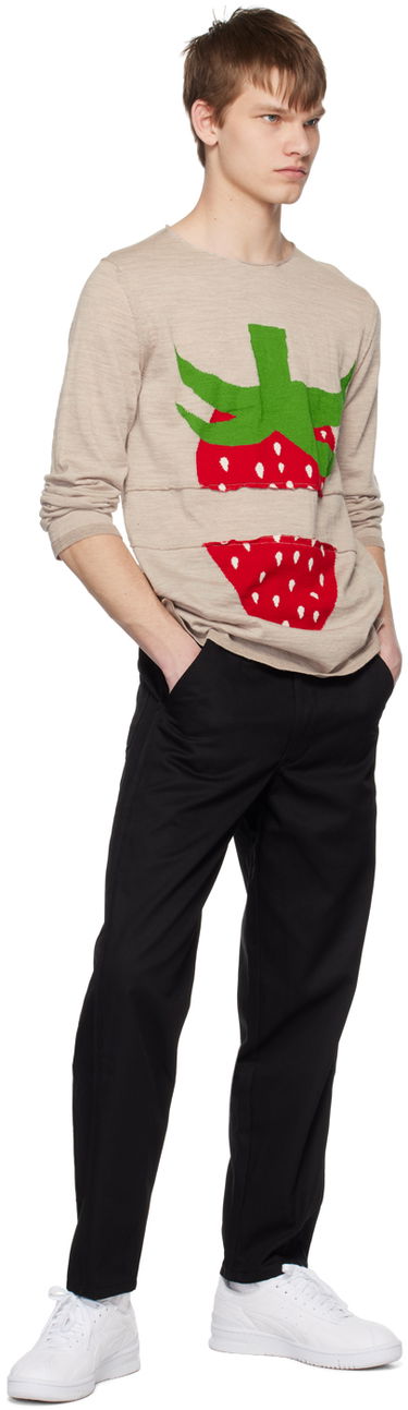 Пуловер Comme des Garçons Comme des Garçons Shirt Brett Westfall Edition Strawberry Knit Sweater Бежово | FK-N004-051, 3