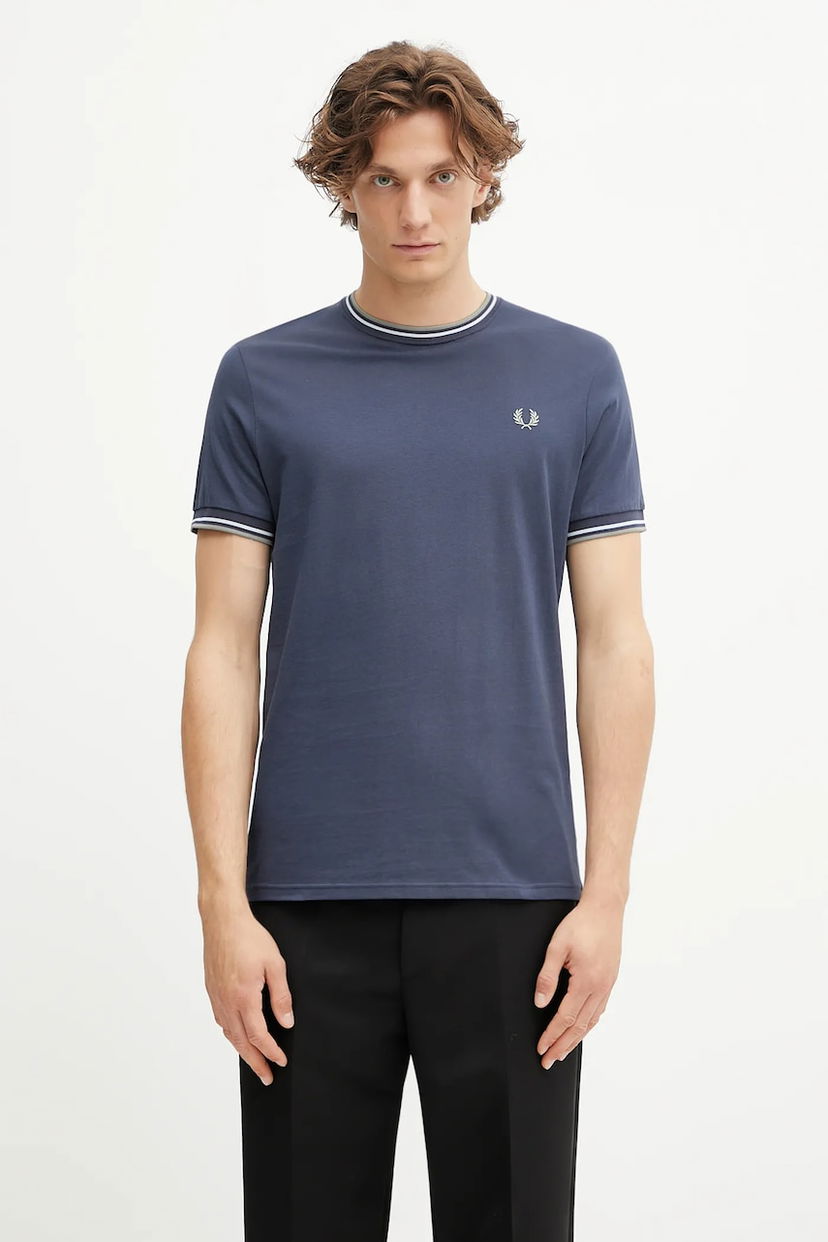 Тениска Fred Perry Fred Perry Tipped Ringer T-Shirt Тъмно синьо | M1588V