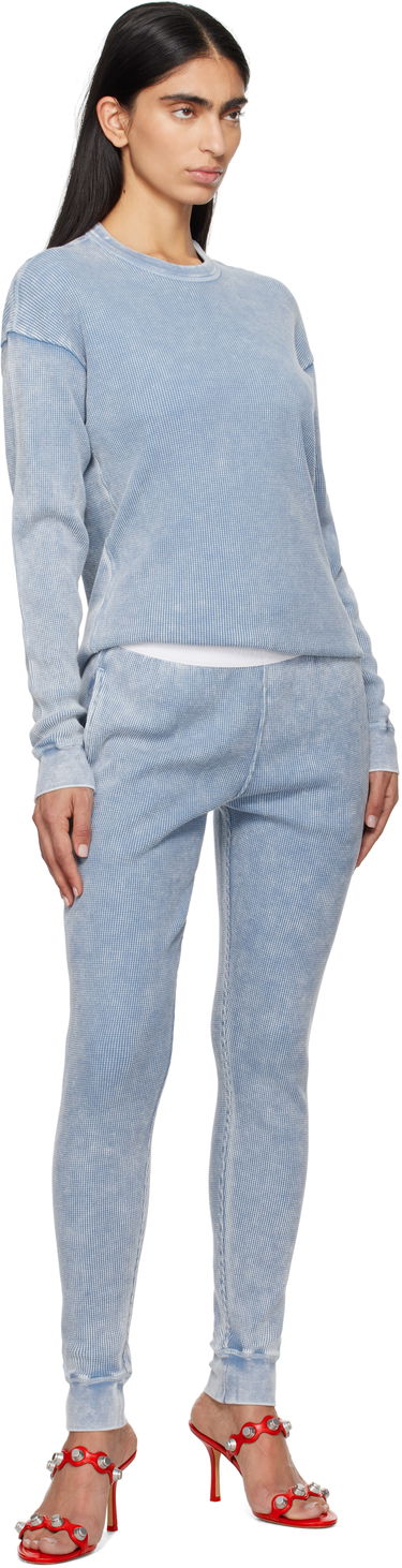 Пуловер Alexander Wang Alexander Wang Long Sleeve Waffle Knit T-shirt Синьо | UC4221611W, 3