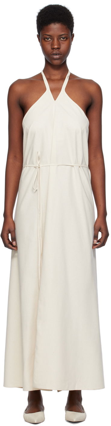 Pокля Baserange Halterneck Maxi Dress Бяло | DRMA-WS-SP24, 0