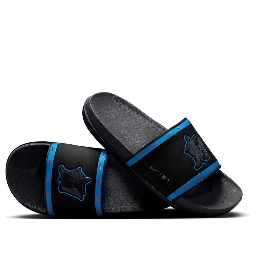 Кецове и обувки Nike MLB x OffCourt Miami Marlins Slides Черно | DH6984-001