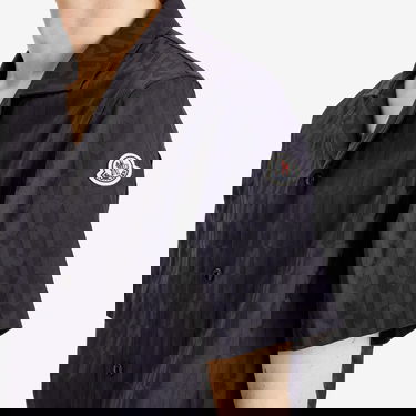 Риза Moncler Moncler Cotton Monogram Jacquard Shirt Тъмно синьо | 2F000-18-598FK-F77, 5