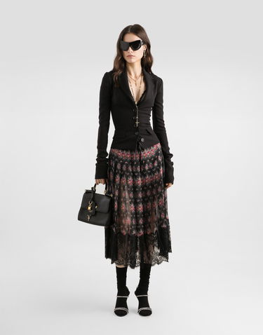 Яке Dolce & Gabbana Dolce & Gabbana Single-breasted Wool Canvas Jacket Черно | F27HATFUBCEN0000, 1