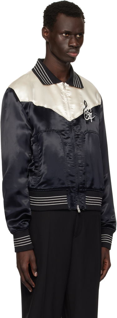 Яке бомбър AMIRI AMIRI 'MA' Music Note Satin Jacket Черно | AMOUBN1074, 1