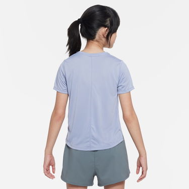 Съкратен топ Nike Girls' Short Sleeve Top One Лилаво | DD7639-519, 1