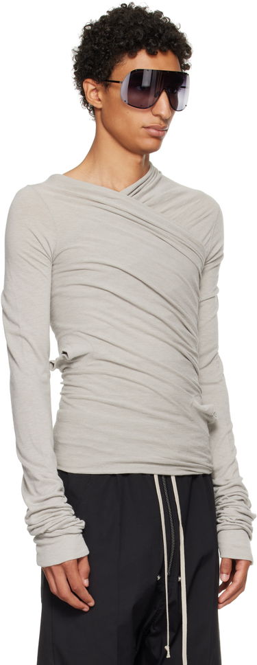 Тениска Rick Owens Rick Owens Concordians Hollywood Banana Long Sleeve T-Shirt Сиво | RU02E1262 JR, 1