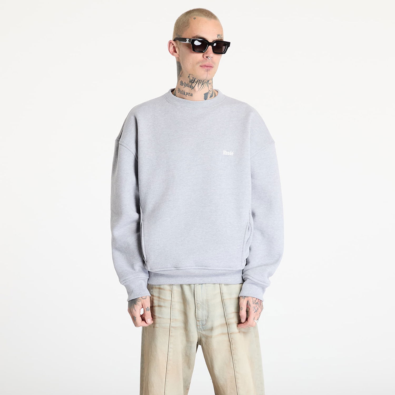 Суитчър Rhude Classique Crewneck Sweatshirt Сиво | RHSS25ST012293048, 0