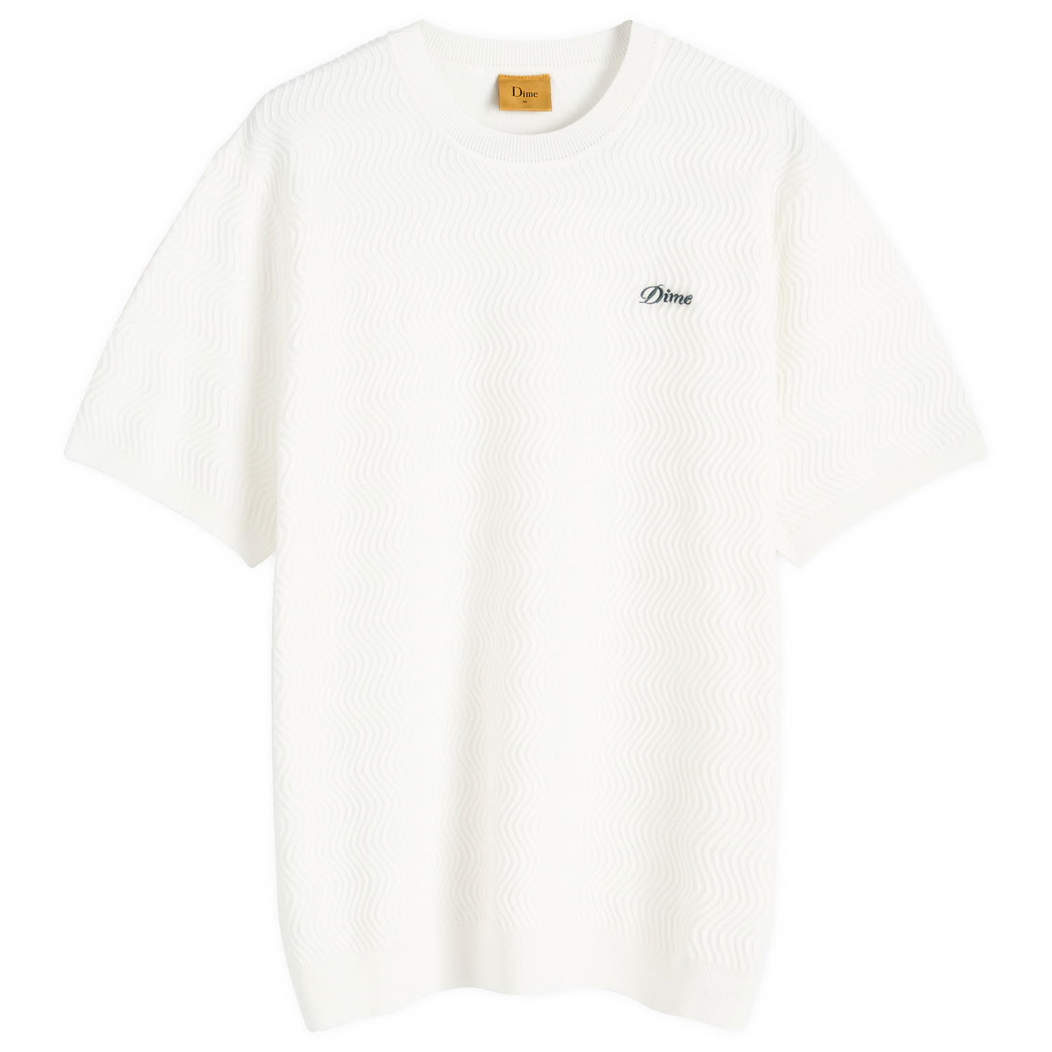 Тениска Dime Wave Knit T-Shirt Бяло | DIMESU248IVO, 0