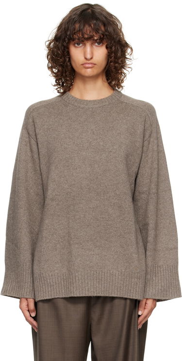 Пуловер Loulou de Saison Loulou de Saison Safi Cashmere Blend Sweater Кафяво | SAFI LDS, 0