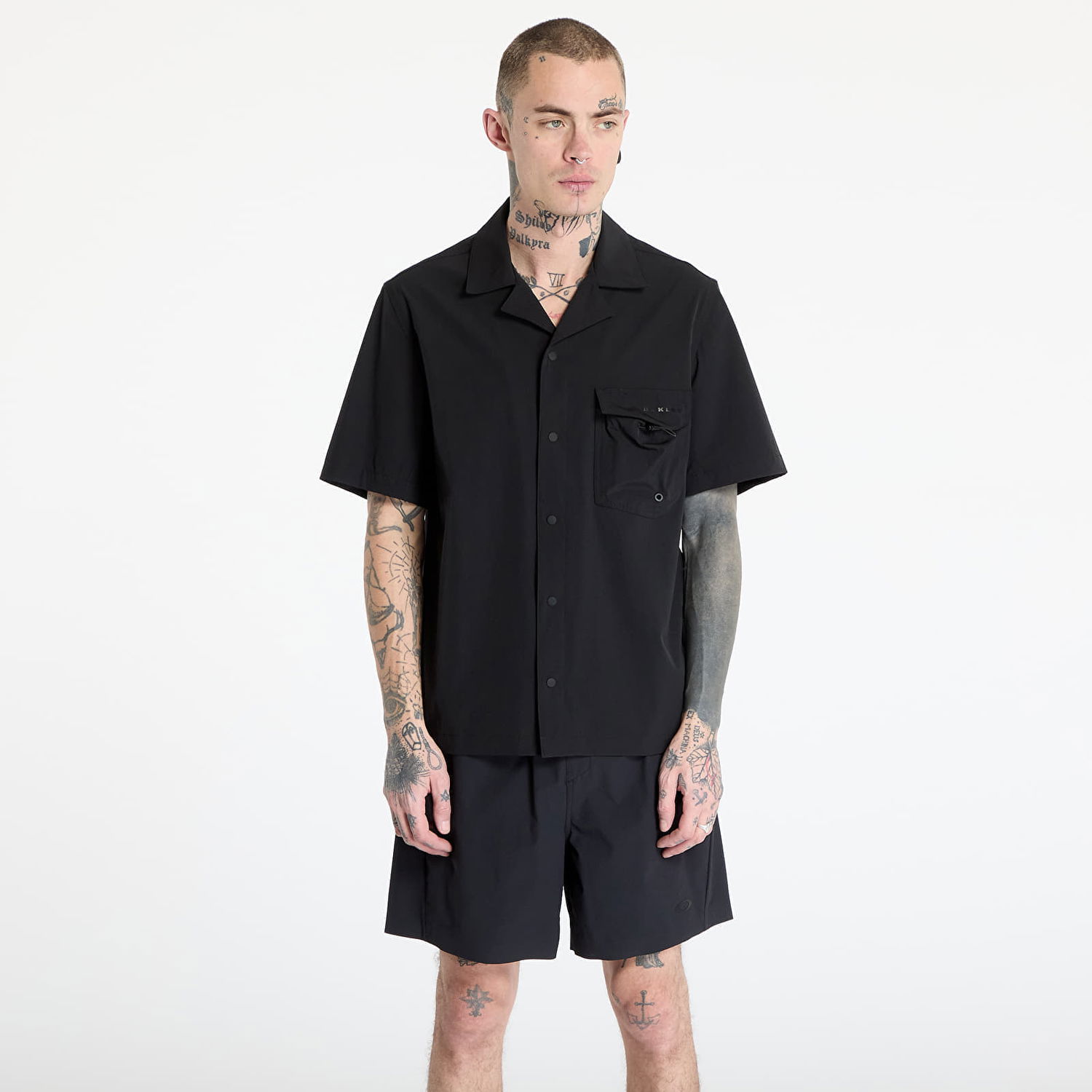 Риза OAKLEY Oakley Cuban Collar Short Sleeve Shirt Черно | FOA406864-02E, 0