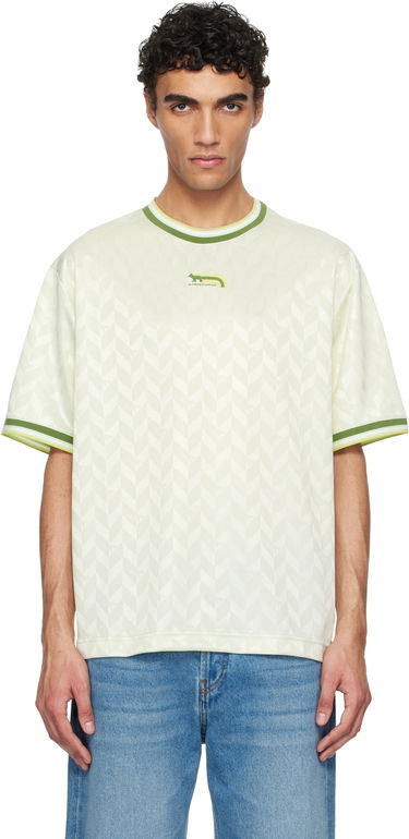 Тениска MAISON KITSUNÉ Maison Kitsuné Jacquard Flash Fox Oversize T-Shirt Бежово | OM00118KJ7021, 0