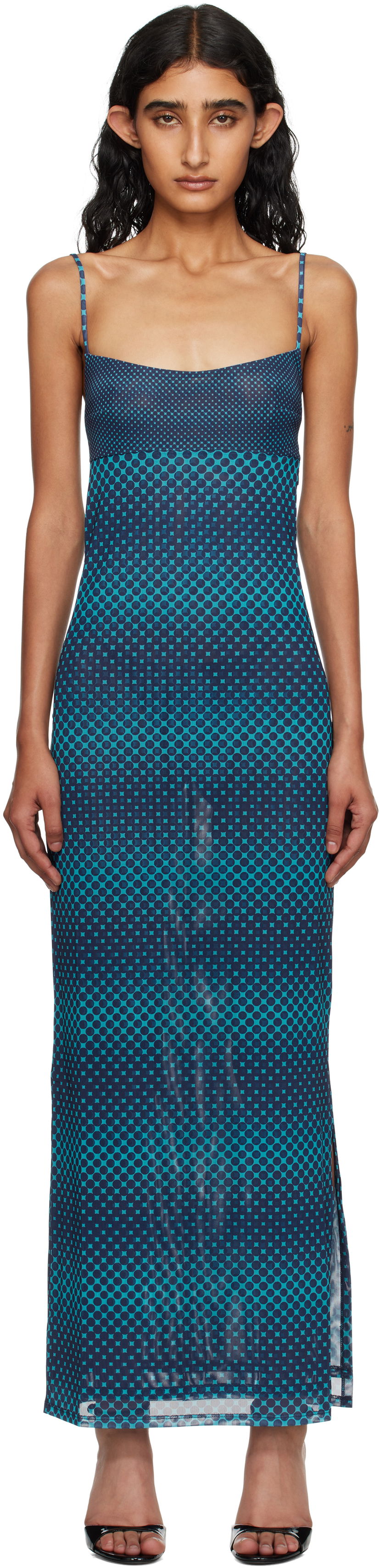 Pокля Miaou Miaou Thais Maxi Dress Синьо | 5019PM1WRP