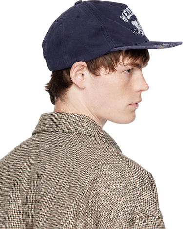 Шапка с козирка We11done We11done Distressed Collegiate Cap Тъмно синьо | WD-AH2-25-407-U-NV, 2