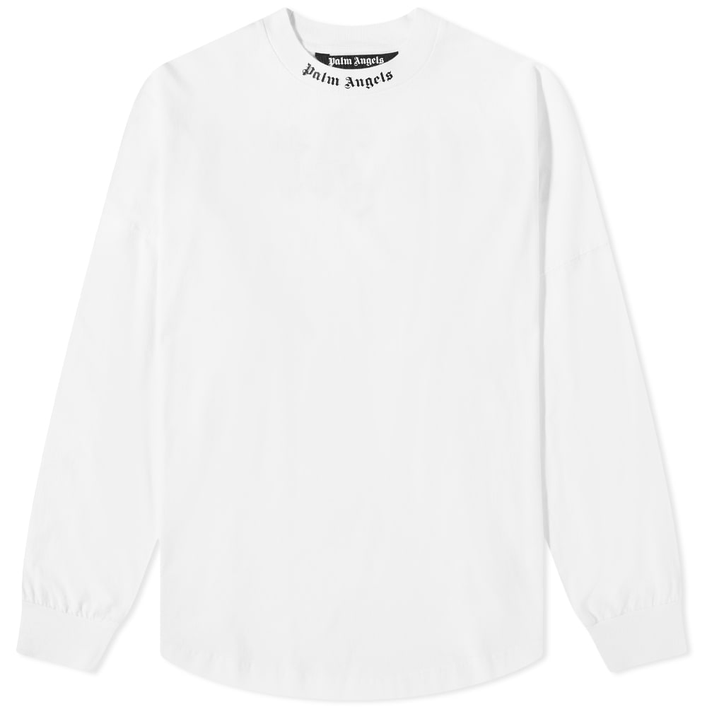 Тениска Palm Angels Long Sleeve Oversized 3D Logo Tee Бяло | PMAB001C99JER0030132, 0