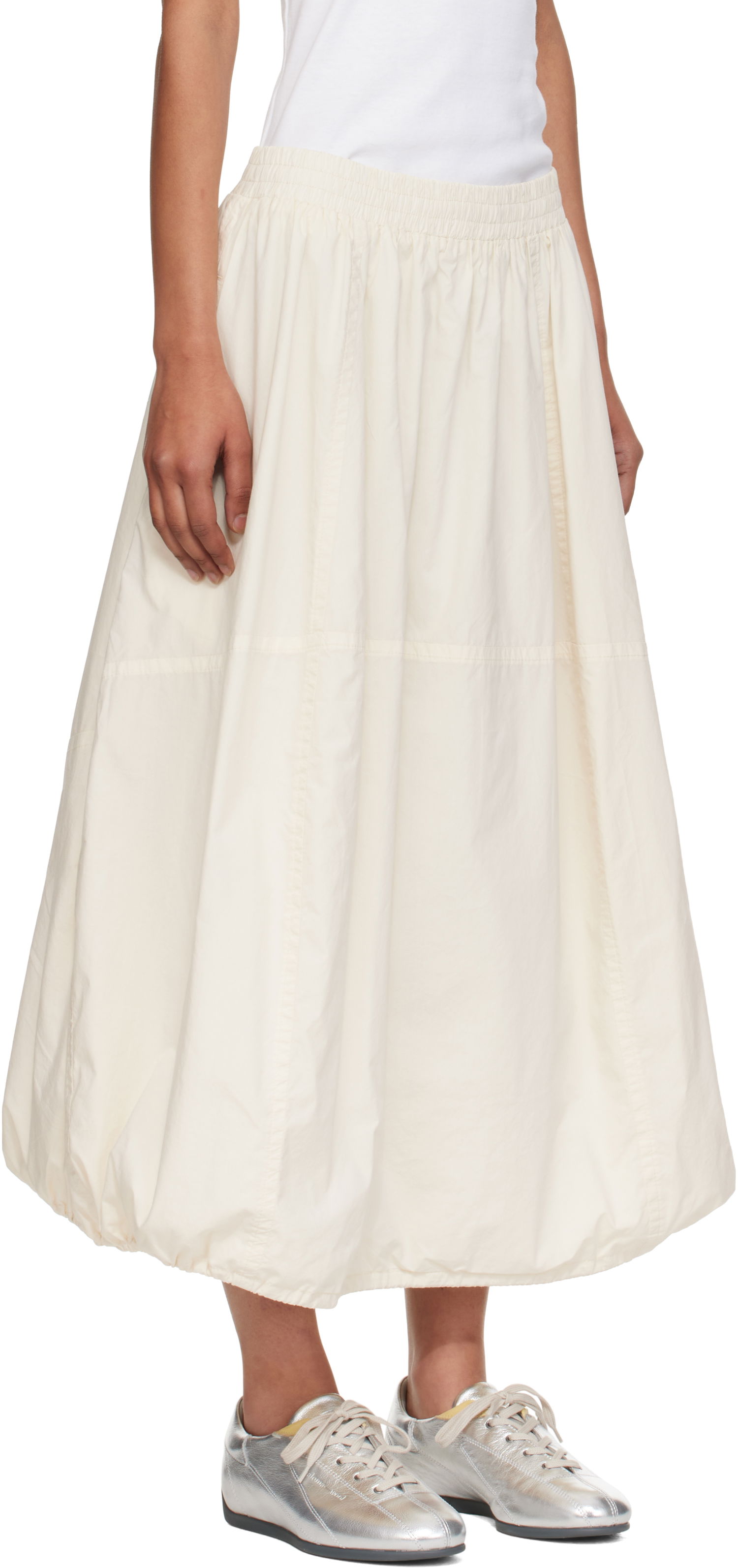 Пола YMC YMC Parachute Midi Skirt Бяло | Q3YMB, 1