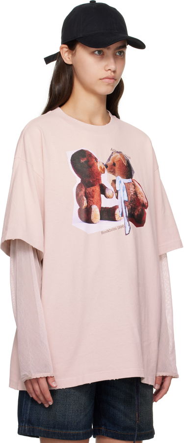Тениска Acne Studios Acne Studios Layered Print T-Shirt Бежово | AL0496-, 4