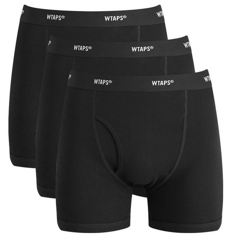 Боксерки WTAPS 3-Pack Skivvies Boxer Shorts Черно | 242MYDT-UWM03-BLK