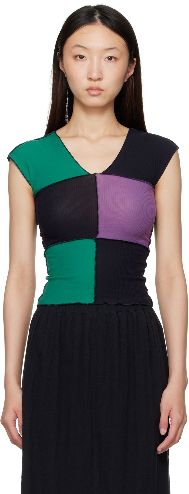 Baserange Teak Patchwork Tank Top