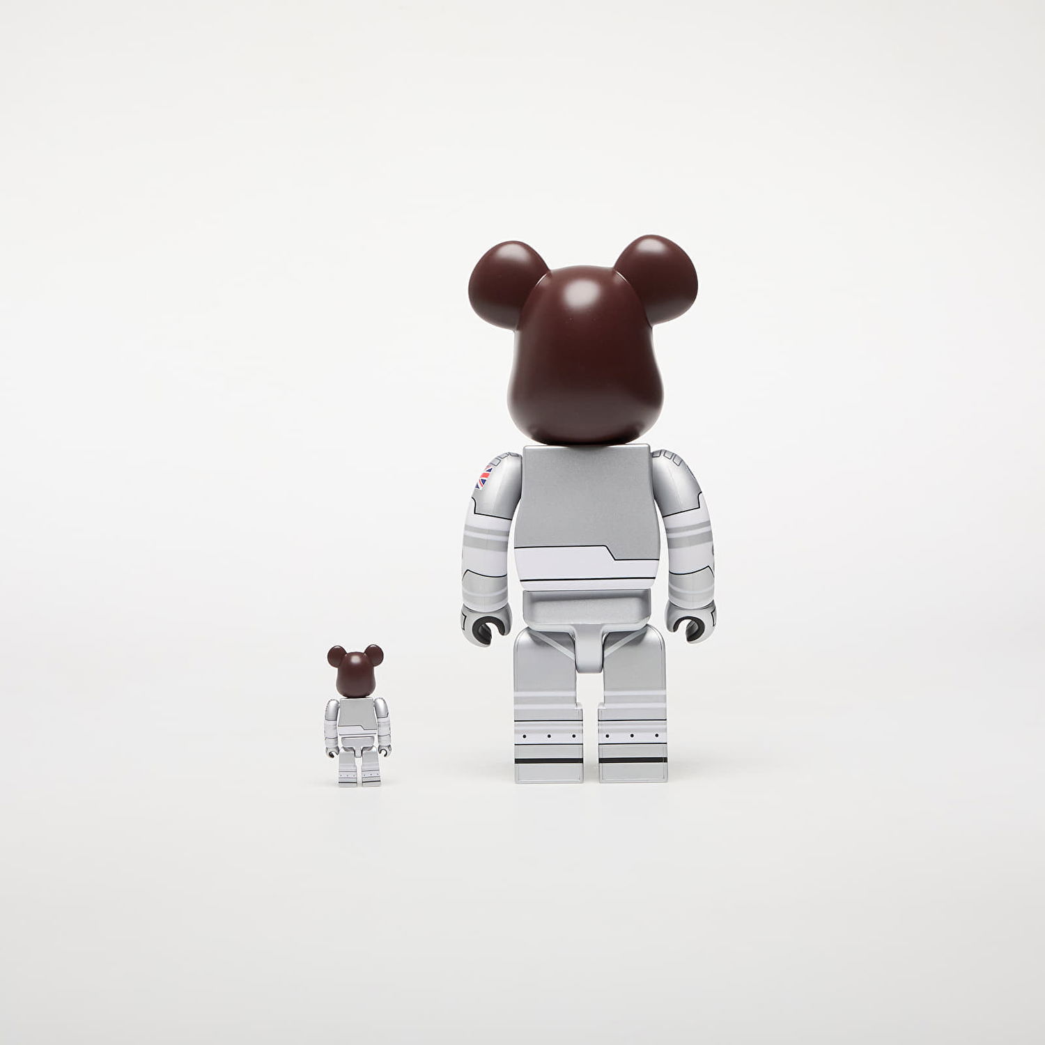 Колекционерско Medicom Toy BE@RBRICK James Bond Moonraker Figure 100% & 400% Set Металик | 4530956617114, 1