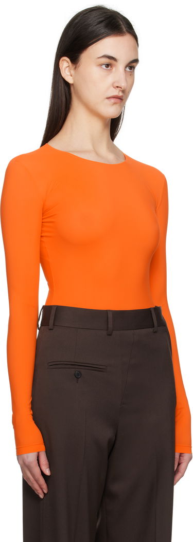 боди Maison Margiela MM6 Maison Margiela Jersey Long Sleeve Bodysuit Оранжево
 | S52NA0068 S20518, 1