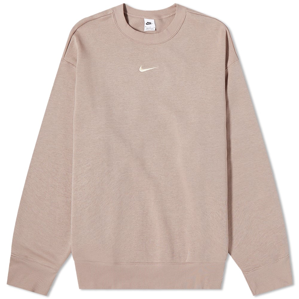 Пуловер Nike Nike Phoenix Fleece Oversized Crew Sweat Diffused Taupe/Sail Бежово | DQ5733-272, 0