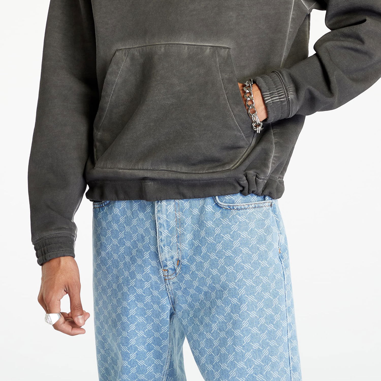 Суитчър Reebok Basketball Court Top Bi-Dye Fleece Hoodie Черно | IA2416, 1