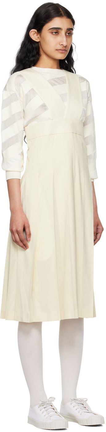 Pокля Comme des Garçons Comme des Garçons Girl Pleated Midi Dress Бяло | NM-A008-051, 1