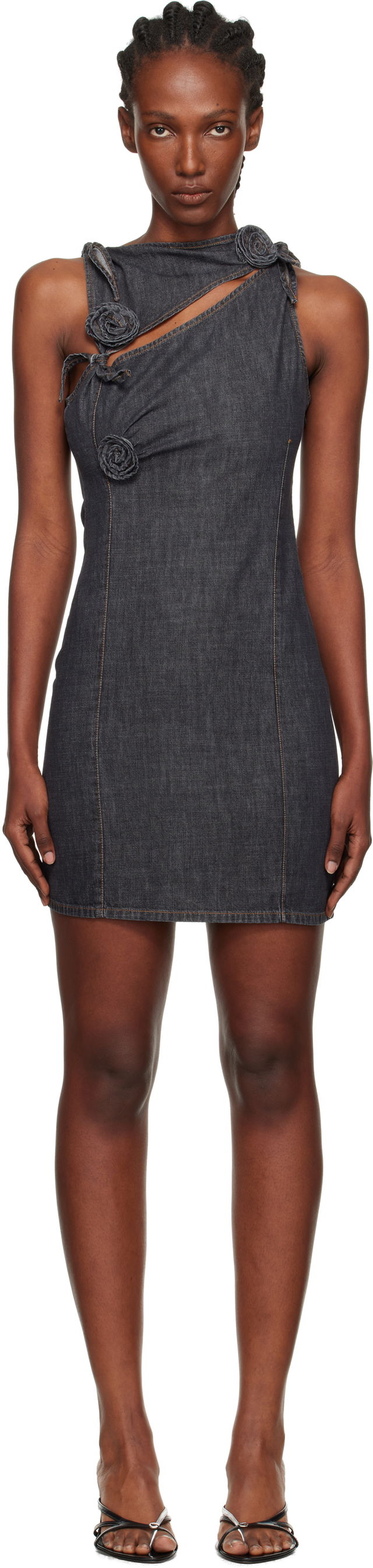 Flower Denim Minidress