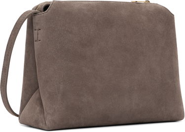 Чанта през рамо Khaite Suede Lina Crossbody Bag Сиво | H4010-849, 2