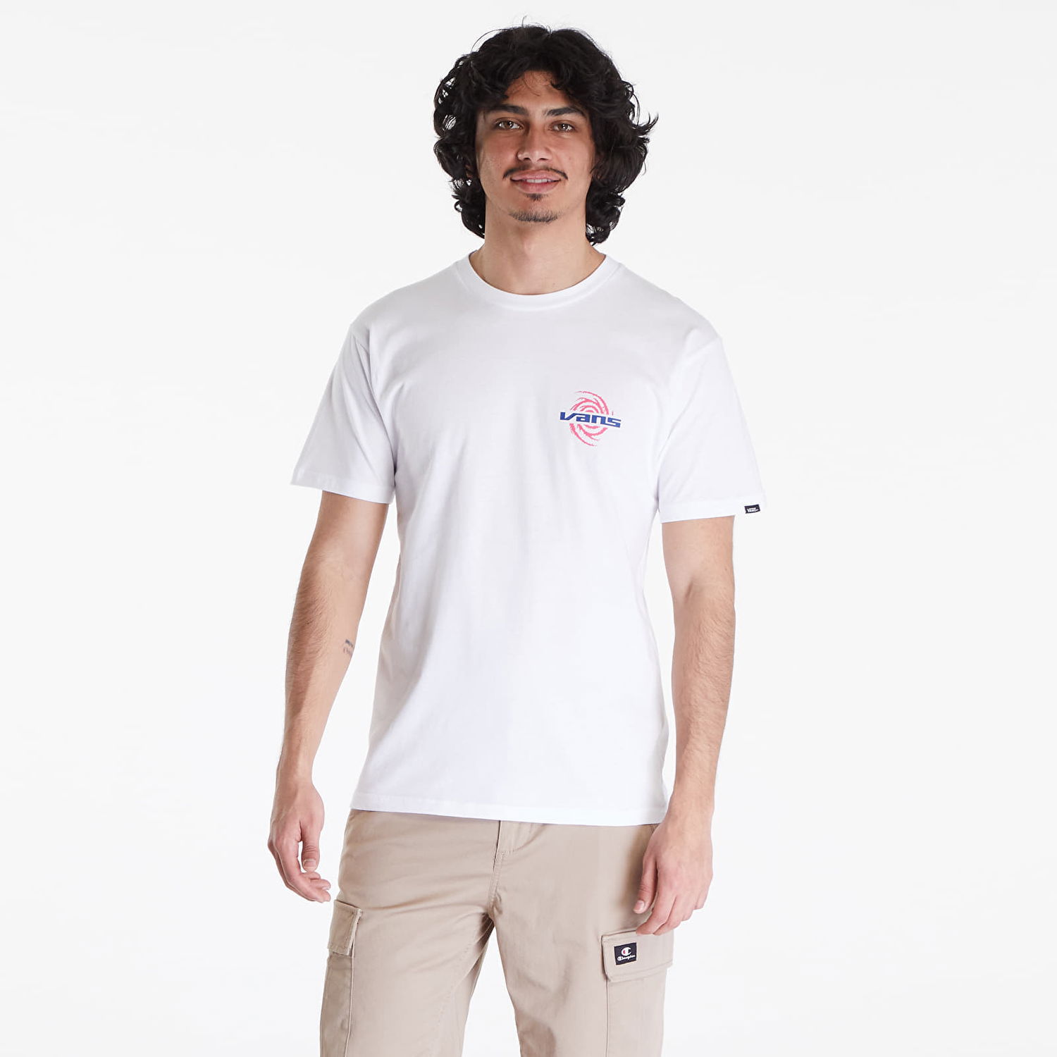 Тениска Vans Men's T-Shirt Wormhole Warped SS Tee White Бяло | VN000G44WHT1, 0