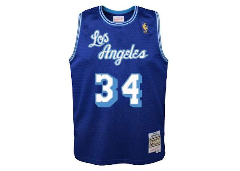 Фланелка Mitchell & Ness Mitchell & Ness Los Angeles Lakers Shaquille O'Neal 1996-97 Swingman Jersey Синьо | 9N2B7BLT0-LAKSO-Y96