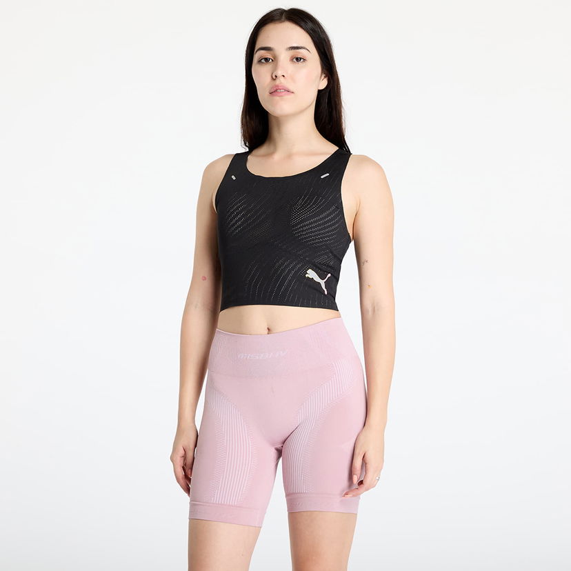 Тениска Puma Top Run Ultraspun Crop Top W Black Черно | 52506090