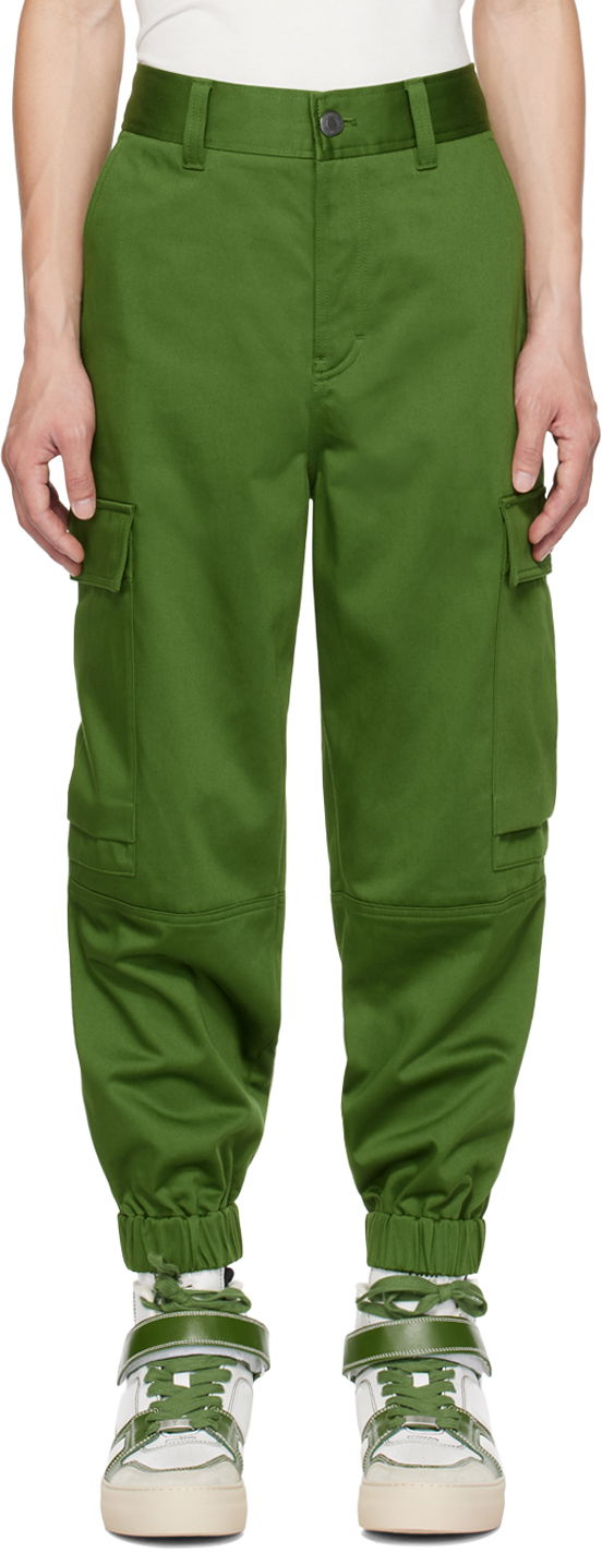 Карго панталони AMI Cuffs Cargo Pants Зелено | HTR210.CO0009, 0
