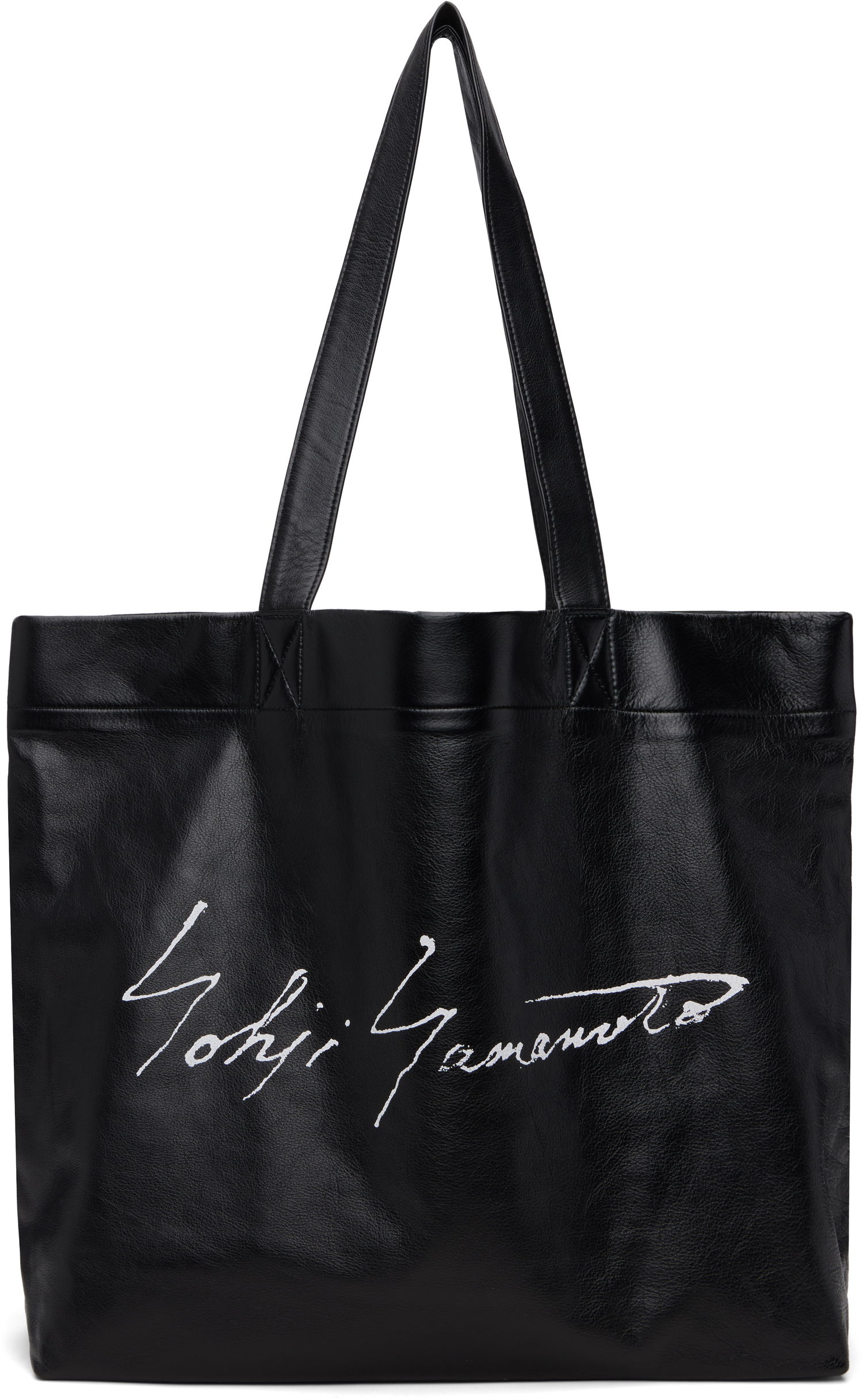 Голяма пазарска чанта Yohji Yamamoto Yohji Yamamoto Signature L Tote Черно | DM-I05-791, 0