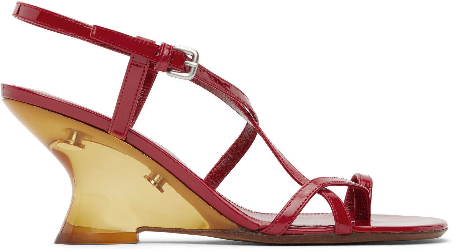Грижа за обувките Dries Van Noten Dries Van Noten Patent Leather Heeled Sandals Червено | WS251-1644-189, 0
