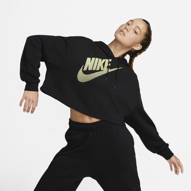 Суитчър Nike Sportswear Cropped Fleece Dance Hoodie Черно | DZ4604-010, 0