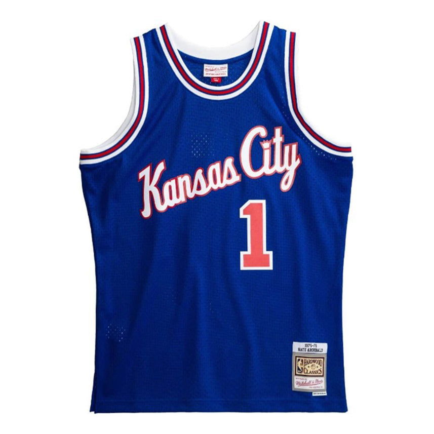 Потник Mitchell & Ness Mitchell & Ness NBA Swingman Kansas City Kings Nate Archibald Jersey Синьо | SMJYLG19109-KCKROYA75NAR, 0
