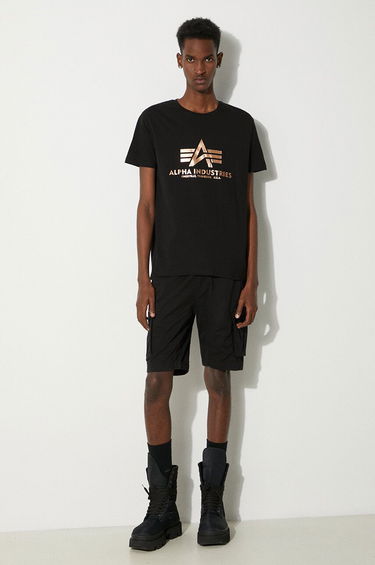 Тениска Alpha Industries Basic Fool Print T-Shirt Черно | 100501FP.365, 1