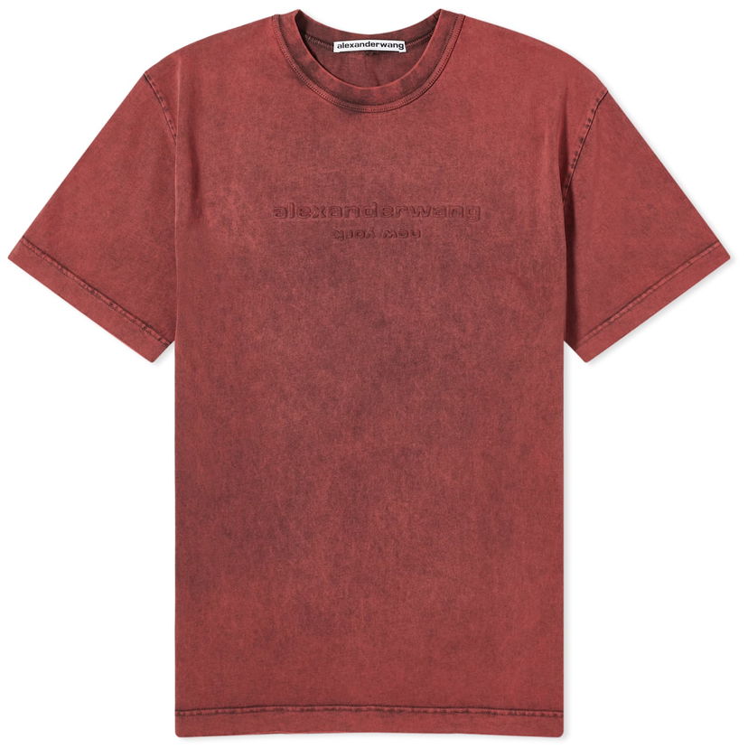 Тениска Alexander Wang T-Shirt Бургунди | UCC1241697-644A