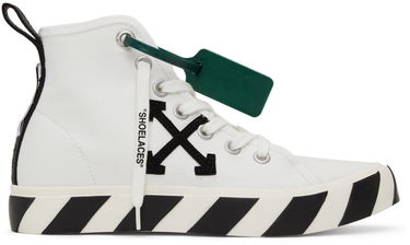 Кецове и обувки Off-White Mid Vulcanized "White & Black" Бяло | OMIA119C99FAB0010110, 0
