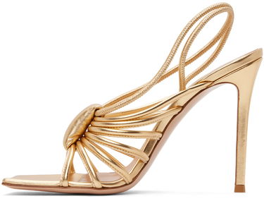 Кецове и обувки Gianvito Rossi Hellen Square Toe Heeled Sandals Металик | G32488-15RIC-NPS, 2