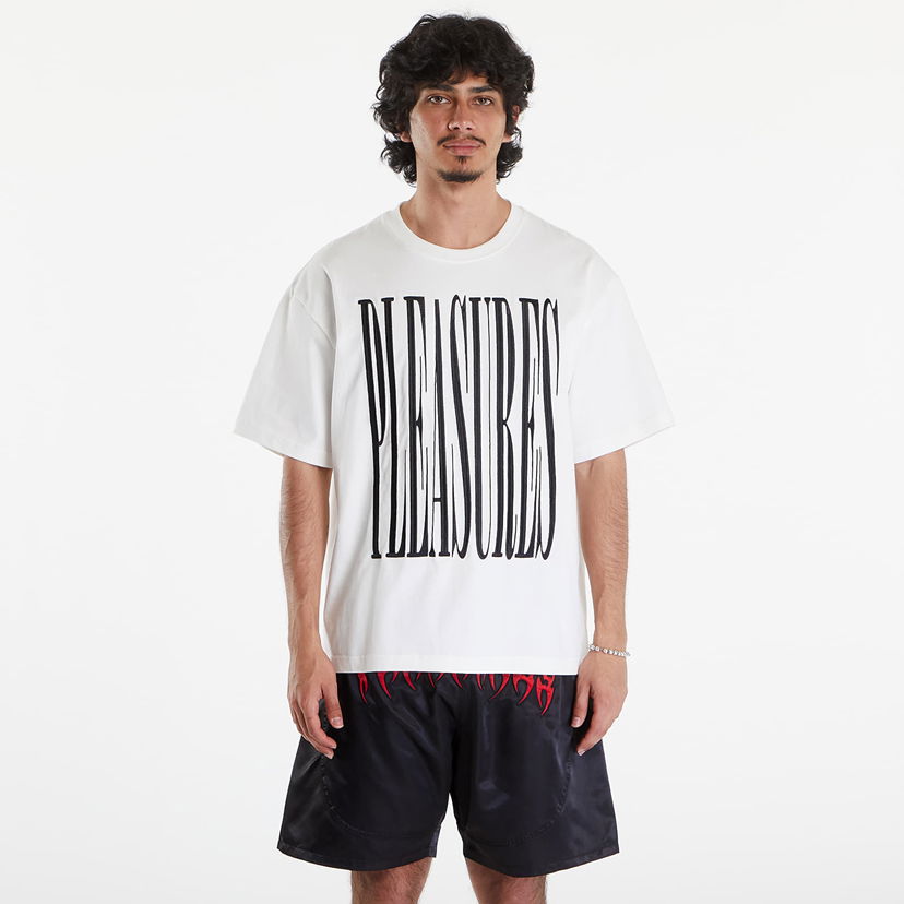 Тениска Pleasures Stretch Heavyweight T-Shirt White Бяло | P24SU009 WHITE