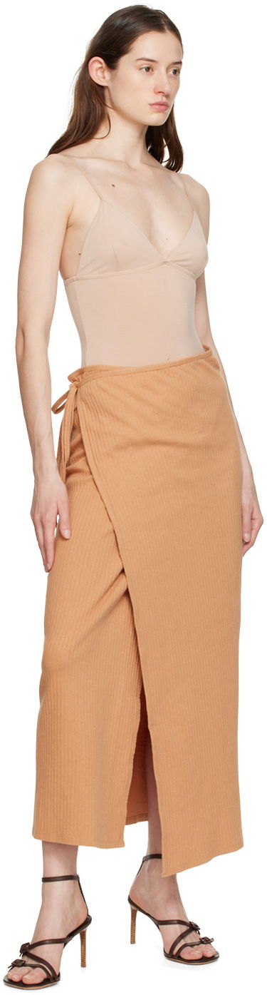 боди Baserange Sleeveless Slim-Fit Bodysuit Бежово | ONMI, 4